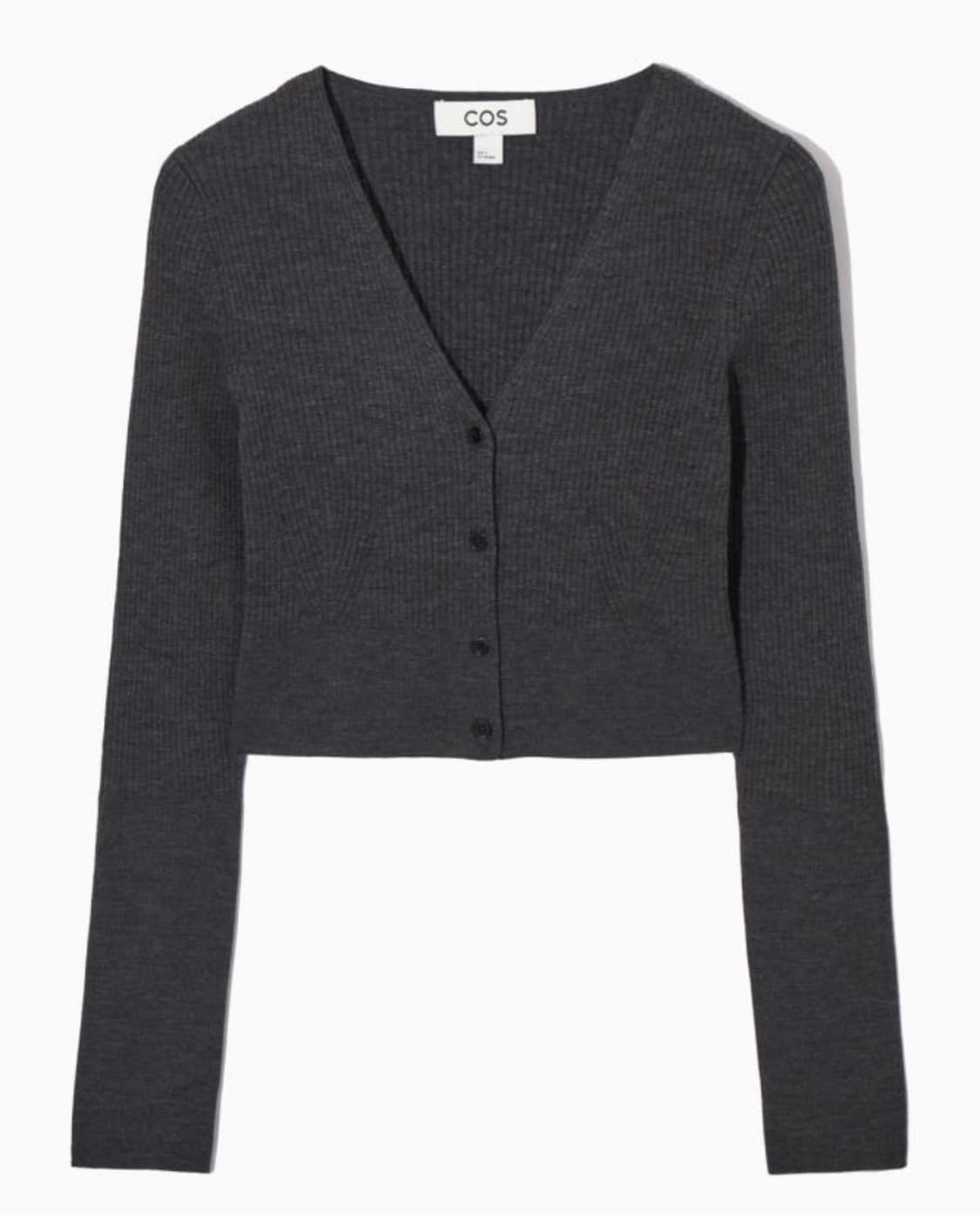 COS 리브드 니트 메리노 울 가디건 상품이미지1