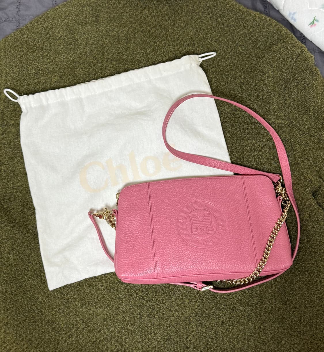 메트로시티 핑크레더 숄더백 상품이미지3