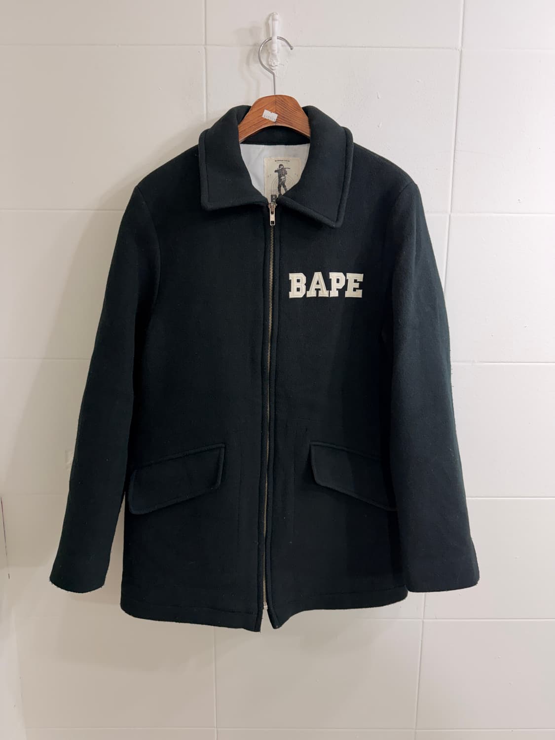 베이프 90’s 멜튼 울 집업 자켓 상품이미지3