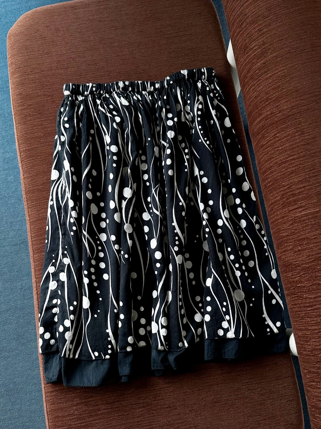 Natural cotton design layered mid skirt 상품이미지7