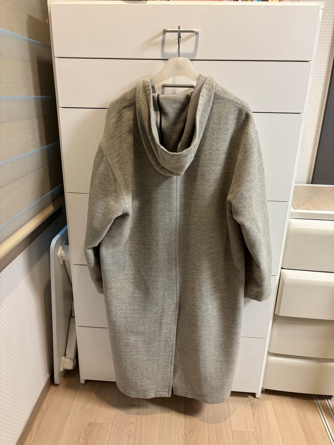 알레그리 울 100% 이태리 후드 코트 그레이 M 상품이미지3