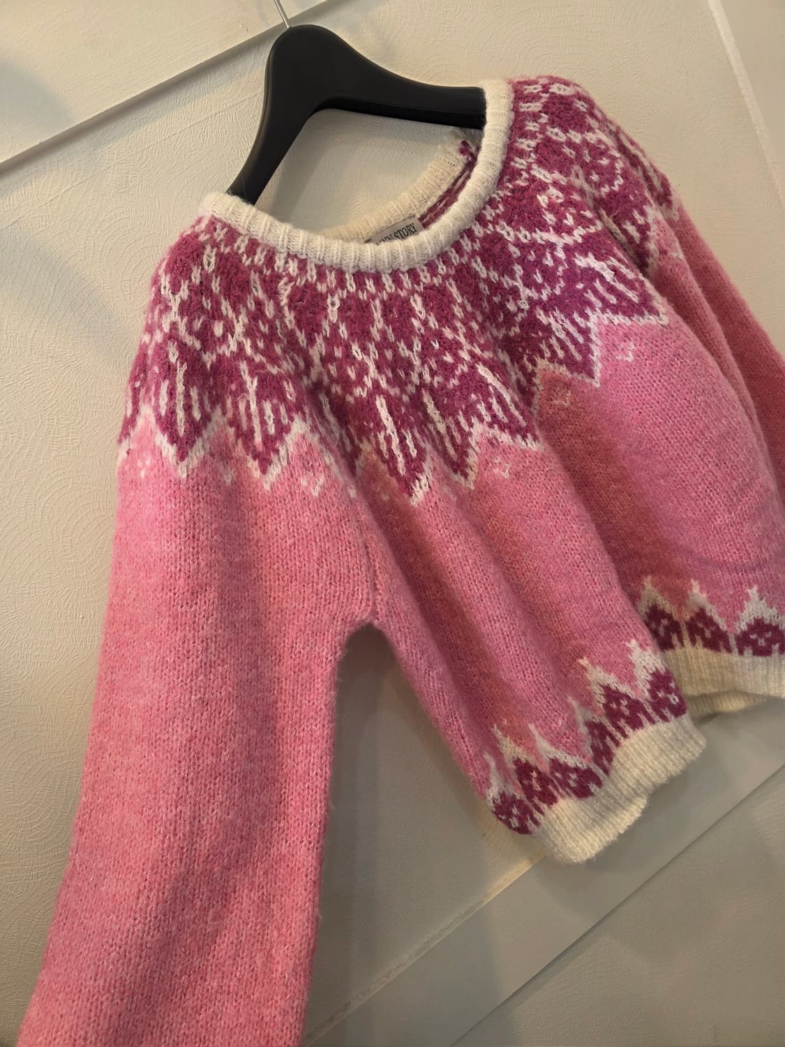 빈티지 노르딕  패턴 울 니트 스웨터 상품이미지4