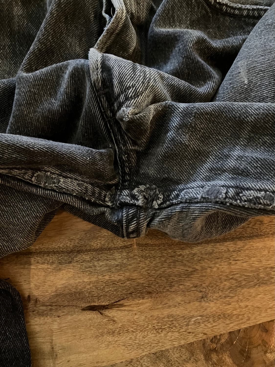 90s USA 빈티지 리바이스 501 블랙 데님 팬츠 상품이미지8