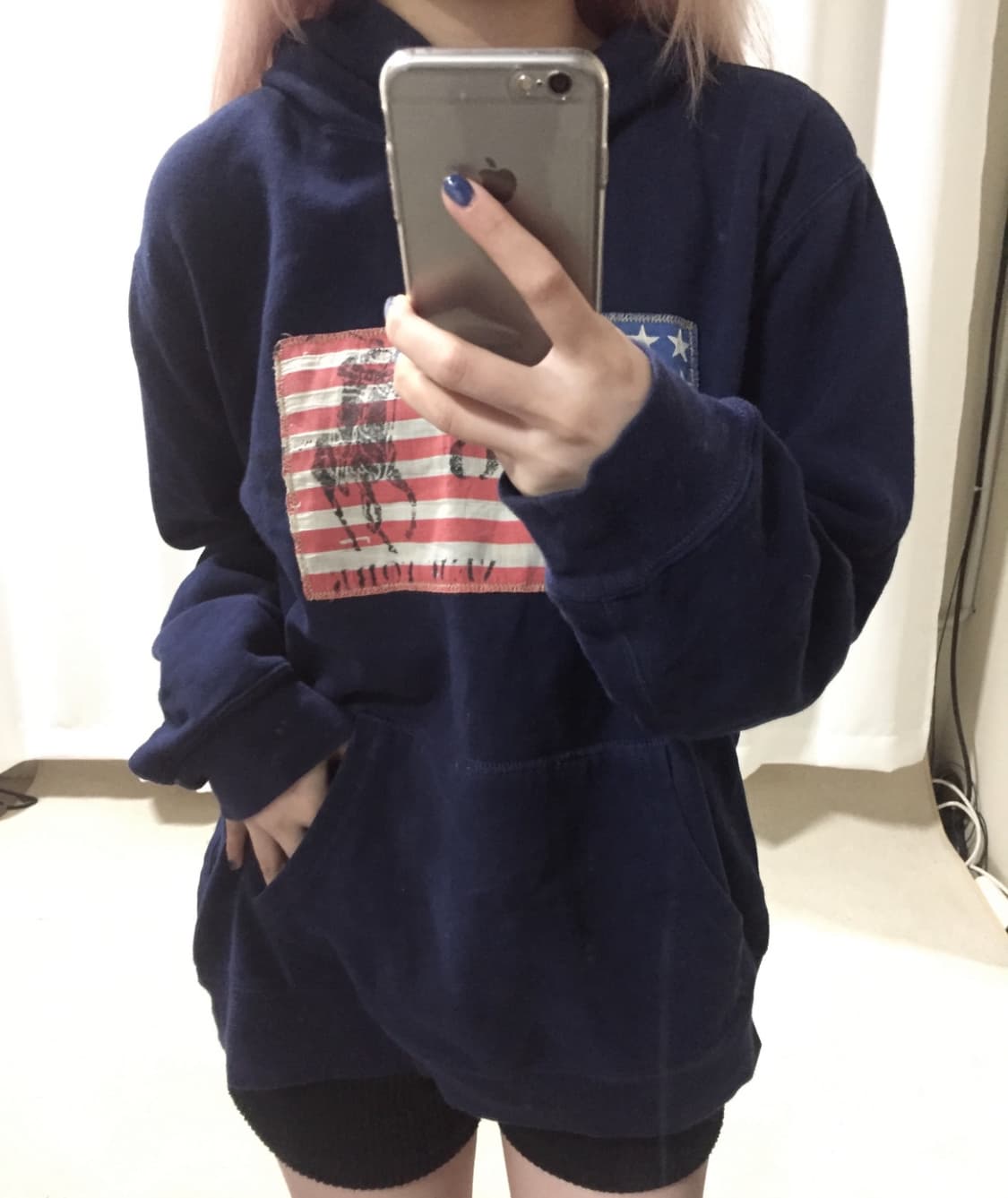 폴로 랄프로렌 오지리널 네이비 성조기 후드 티 상품이미지1
