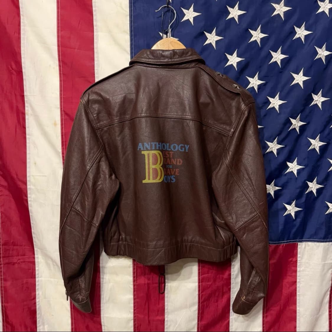 Vintage 80s A-2 타입 리얼 카우하이드 레더 자켓 상품이미지3