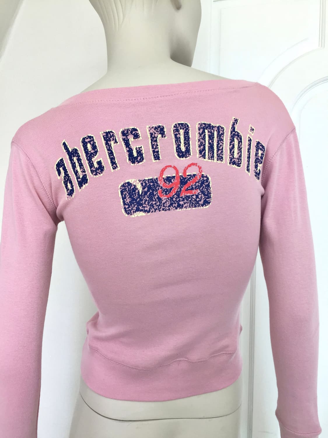 Back Lettering Slim Pink Top 상품이미지3