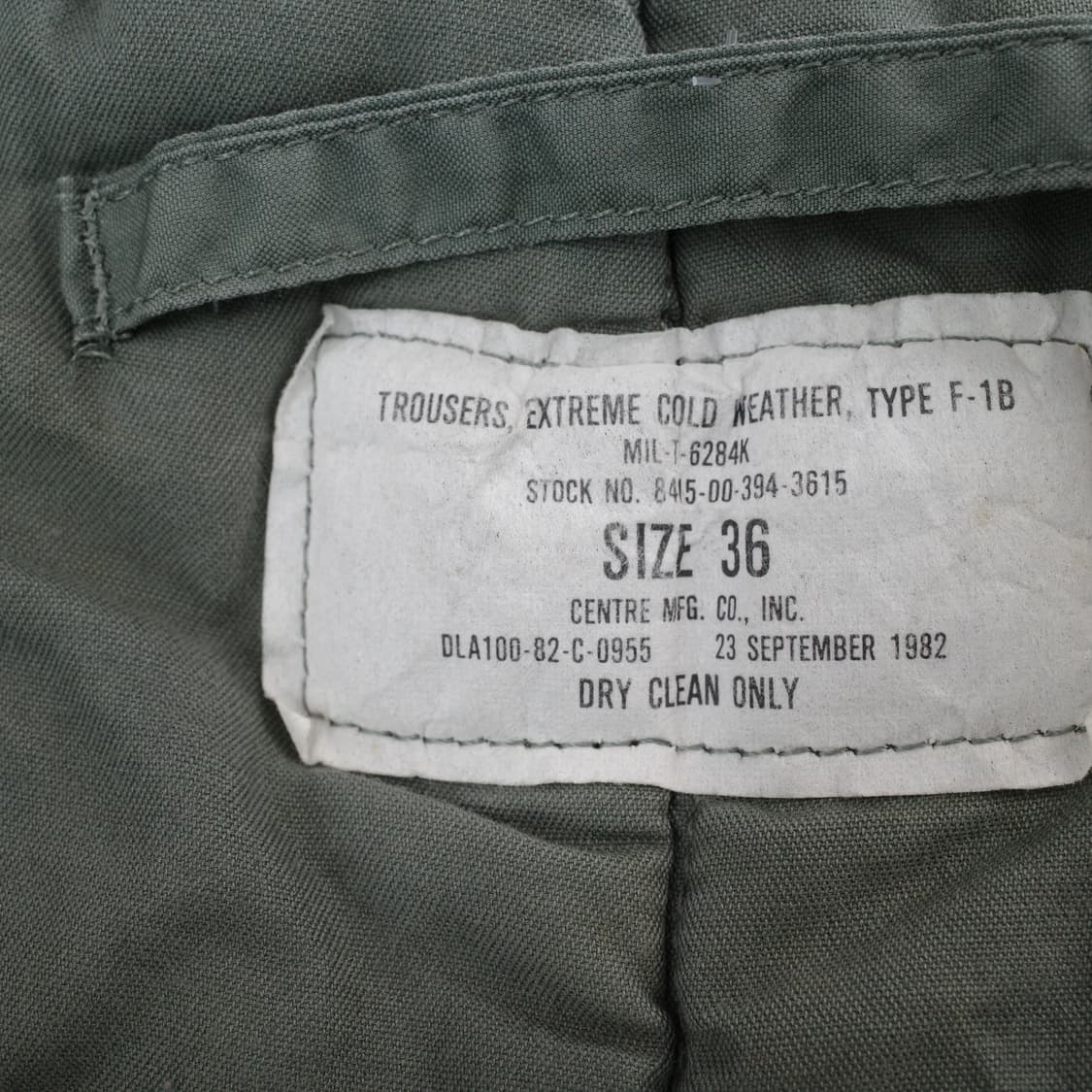 1982년 미군 F-1B 극 한랭지용 팬츠 (SIZE 36)  상품이미지6
