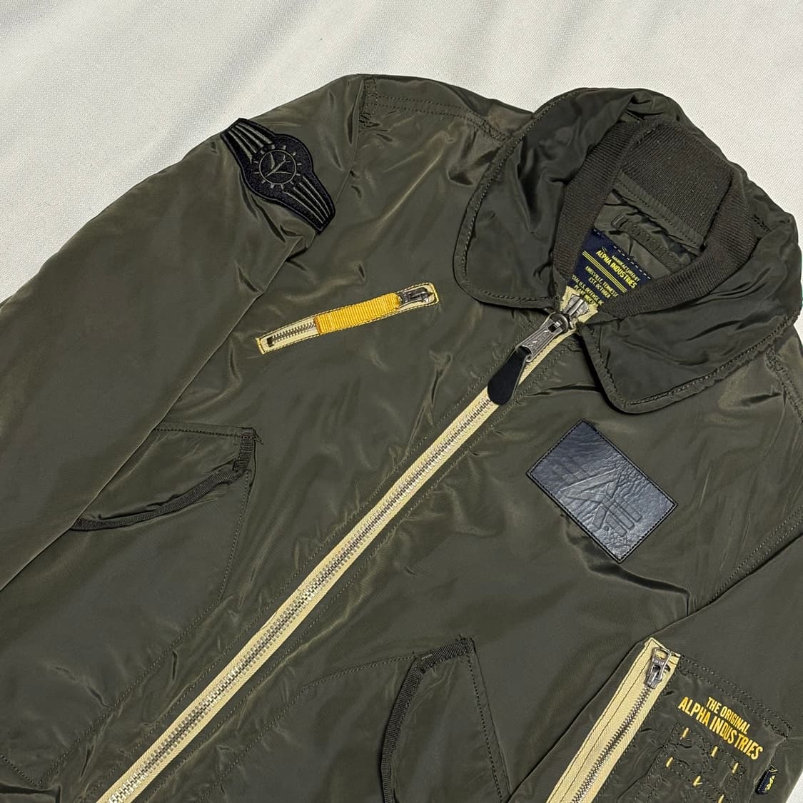 S 알파인더스트리 레이어드 B-15 봄버 자켓 상품이미지1