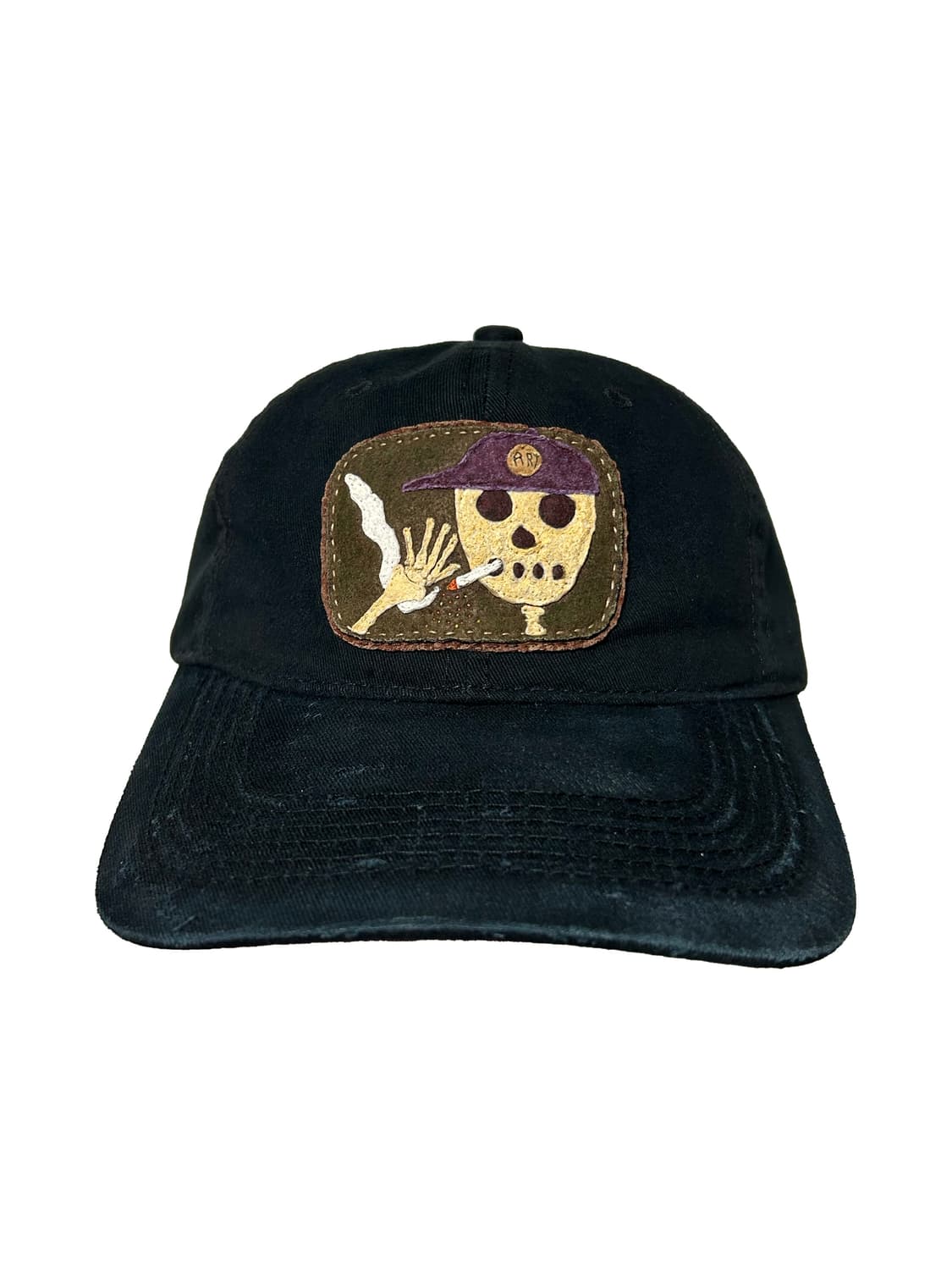 빈티지 스컬 캡 모자 볼캡 핸드메이드 커스텀 제작 상품이미지4