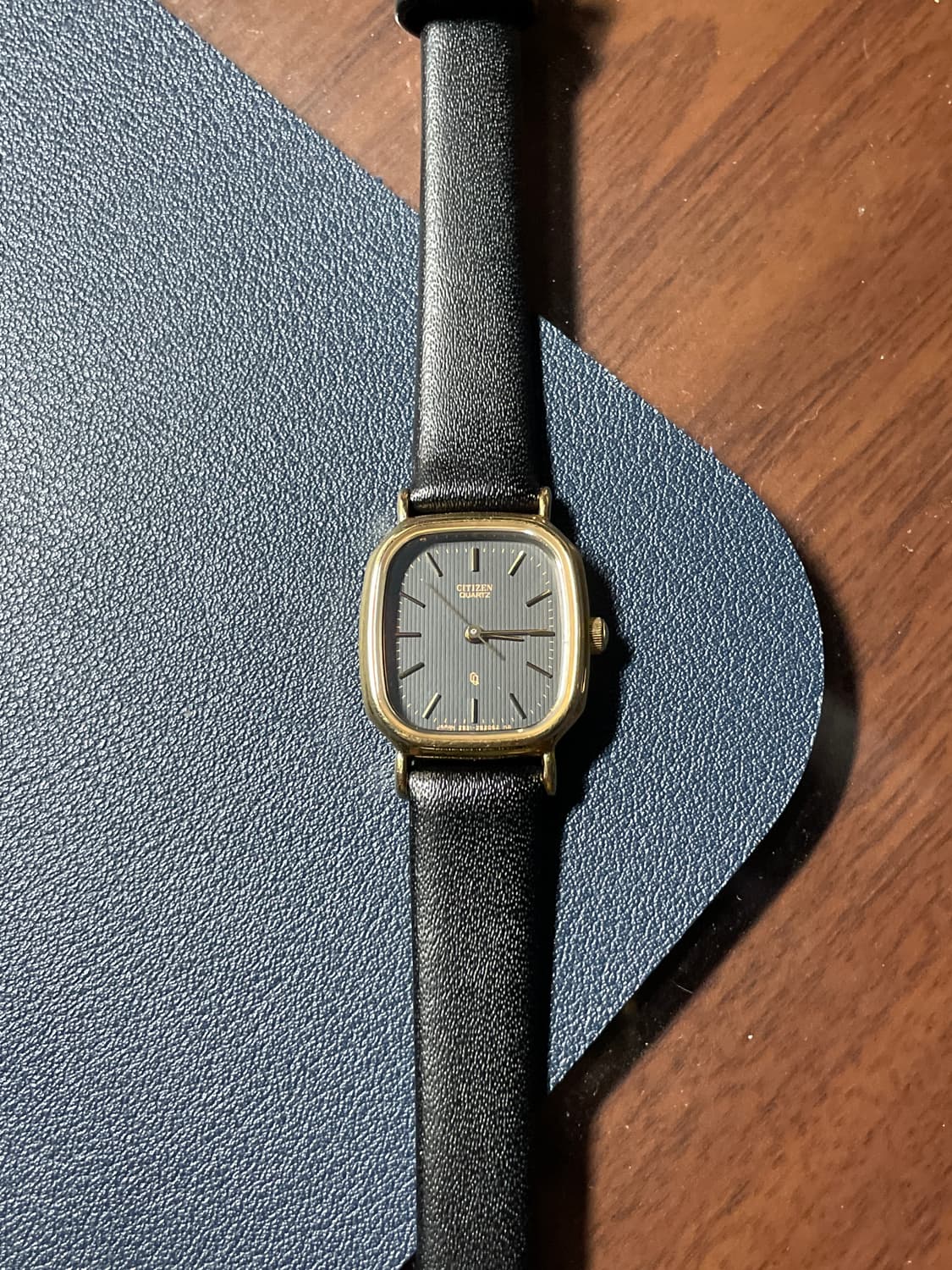 빈티지 시티즌 쿼츠 레더 시계 상품이미지1
