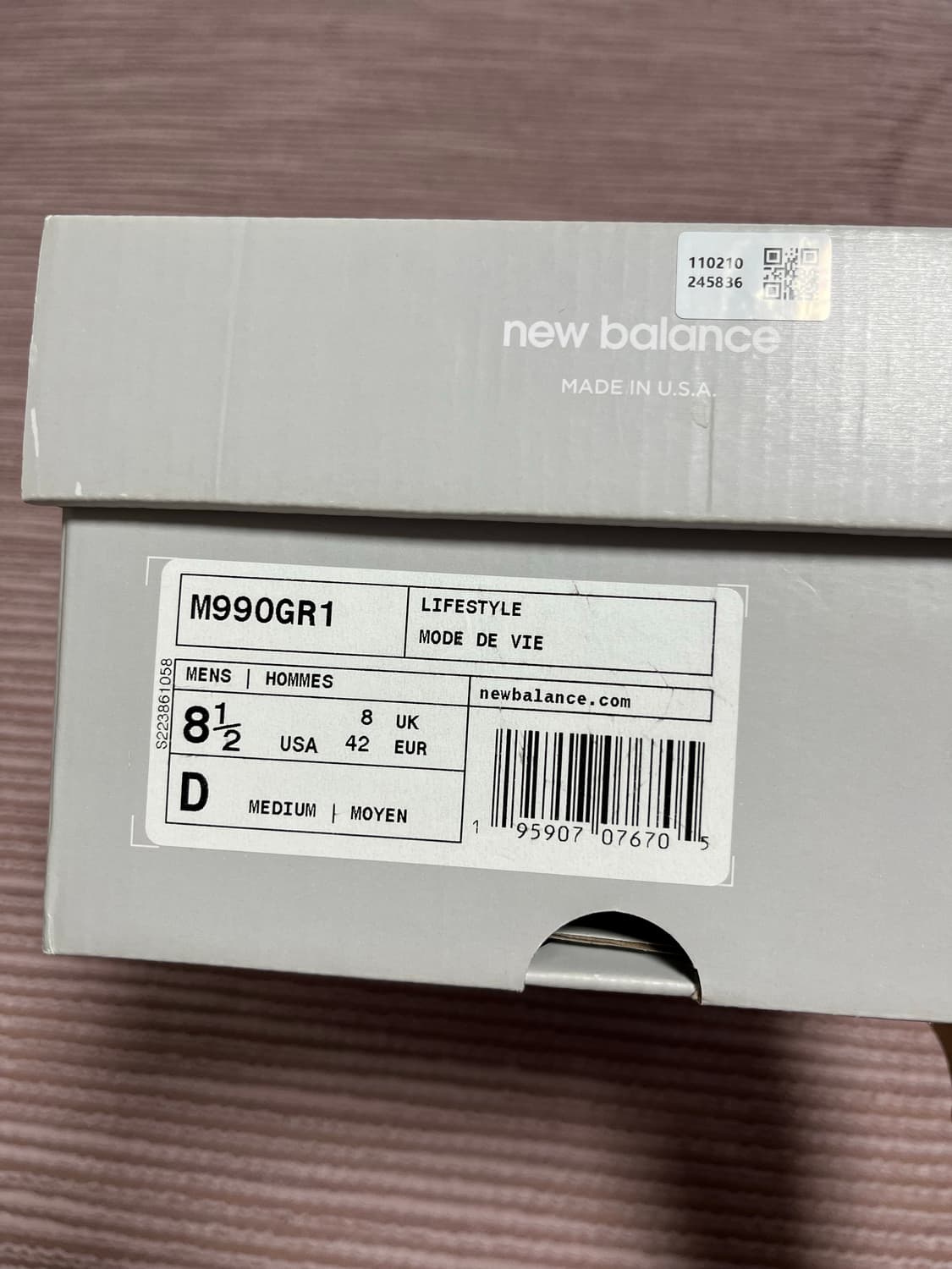 뉴발란스 990 V1 made in usa ( 265 ) 상품이미지8