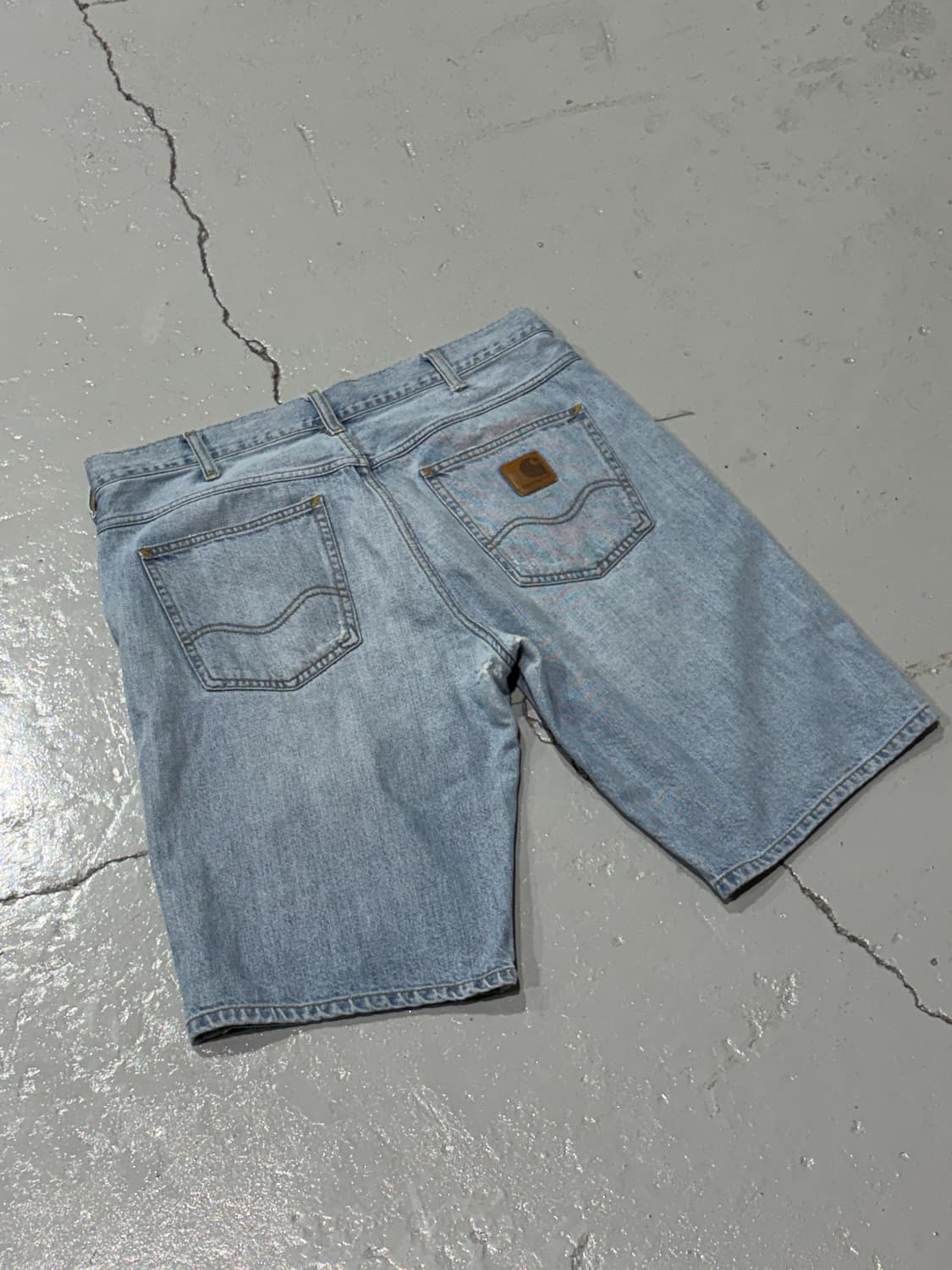 칼하트(Carhartt) 연청 웨스턴 데님 팬츠 반바지 상품이미지1