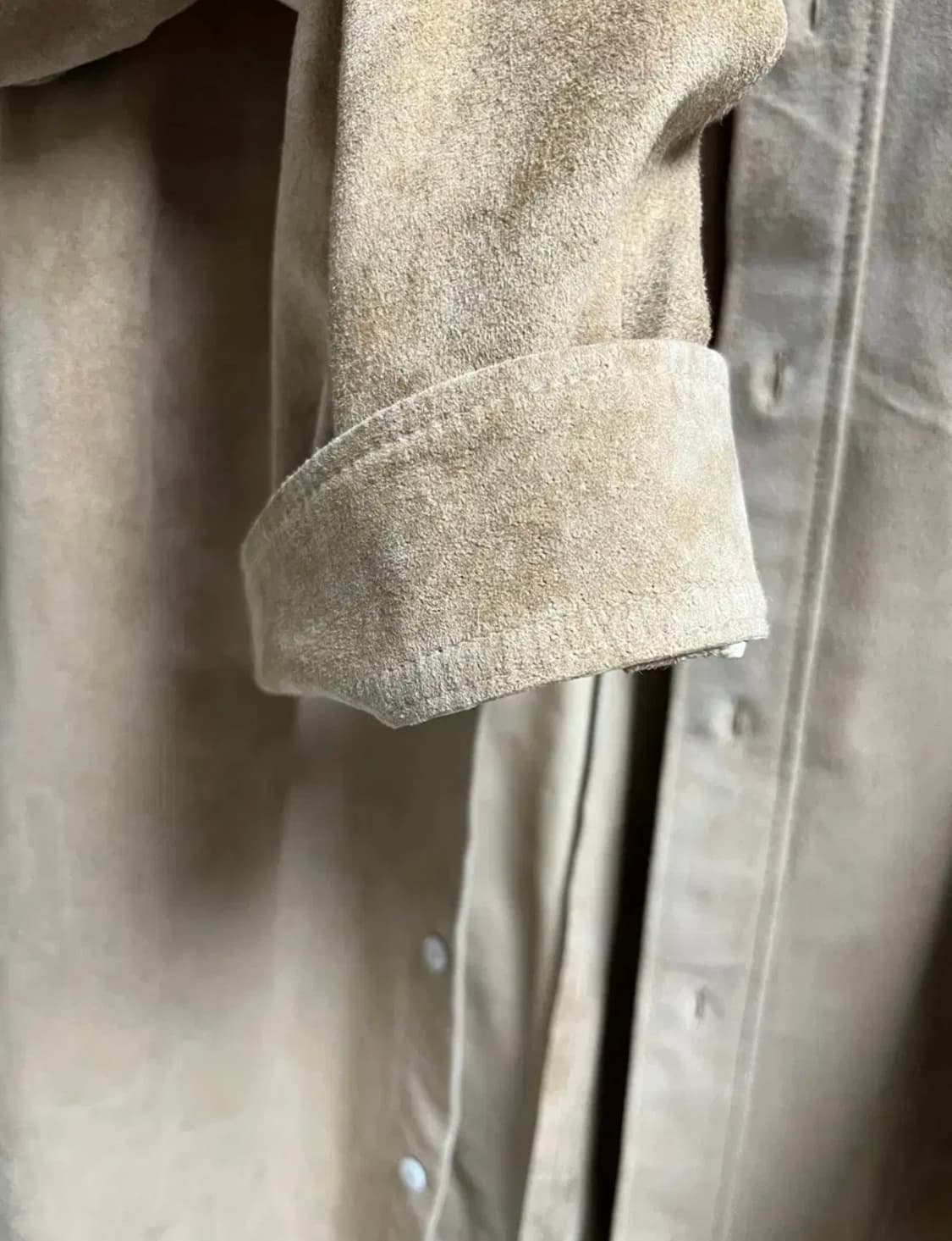 L) stu 레더 셔츠 카멜 상품이미지7