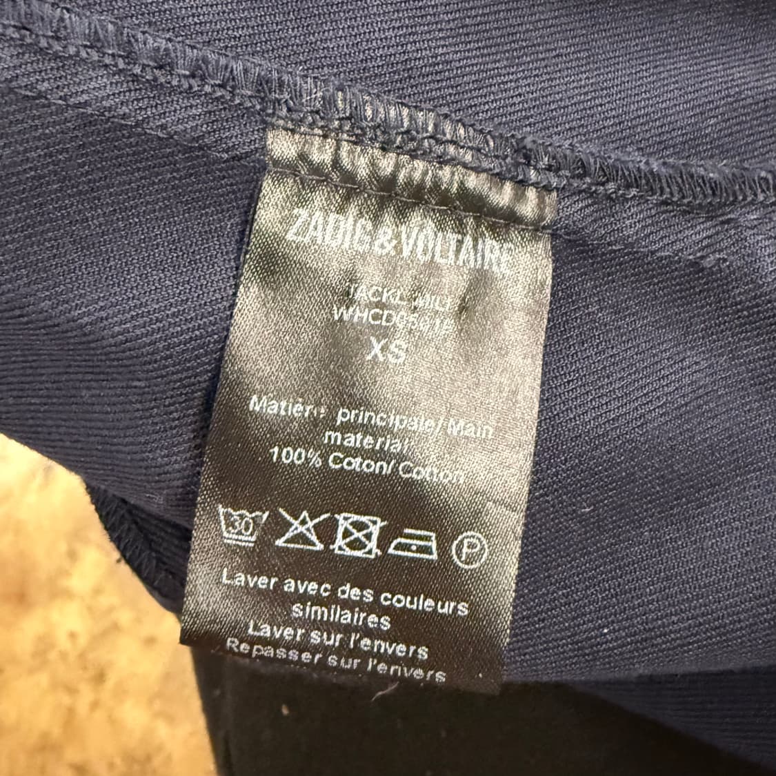 [정품/XS] 자딕앤볼테르 네이비 셔츠 자켓 패치 장식 b10 상품이미지6