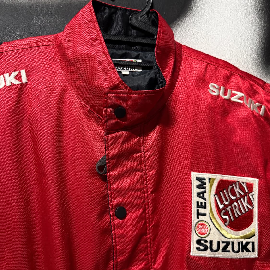 스즈키 올드스쿨 럭키스트라이크 스폰 멀티 패치 레이싱 자켓 상품이미지3