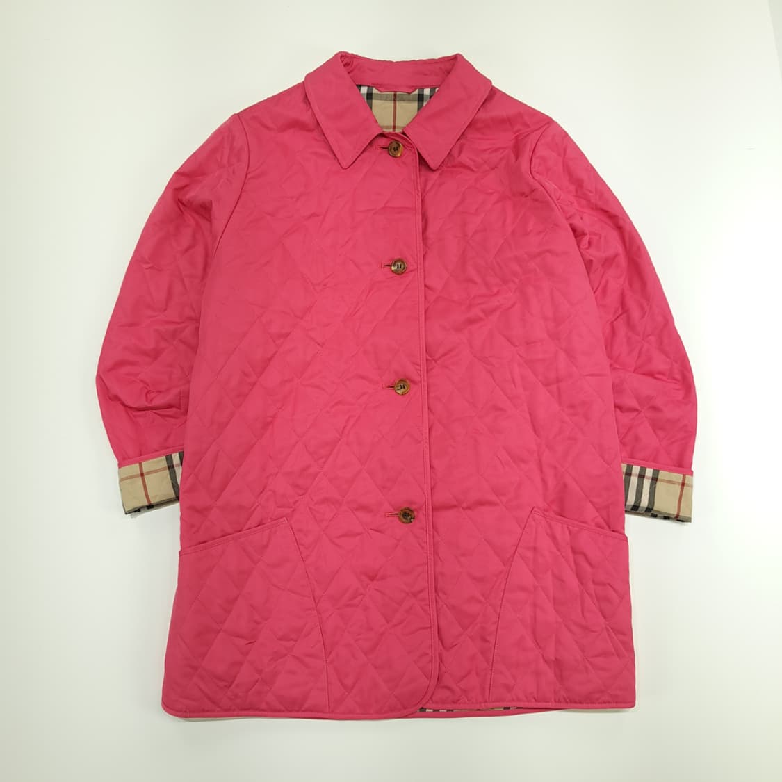 CN651W M 버버리 런던 핑크 퀄팅 자켓 상품이미지1
