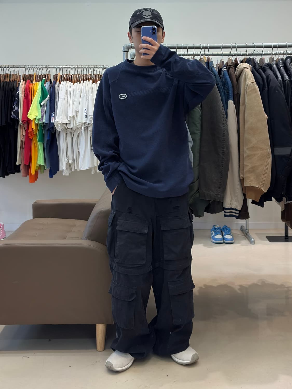 나이키 빈티지 맨투맨 네이비 상품이미지9