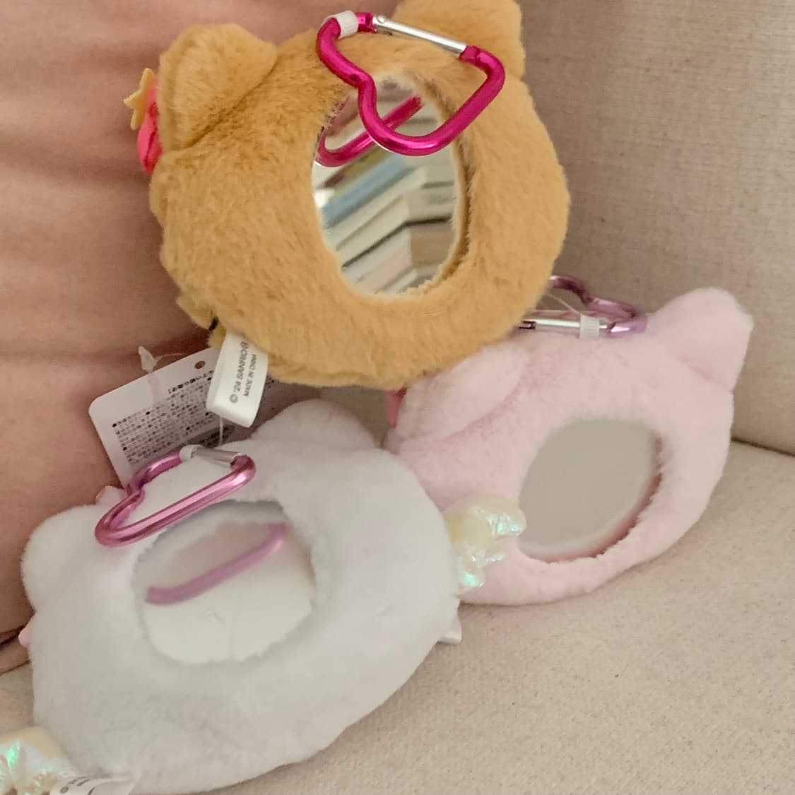 산리오 일본 정품 새상품 핑크 카오하나 헬로 키티 키링 마스코트 거울 상품이미지9