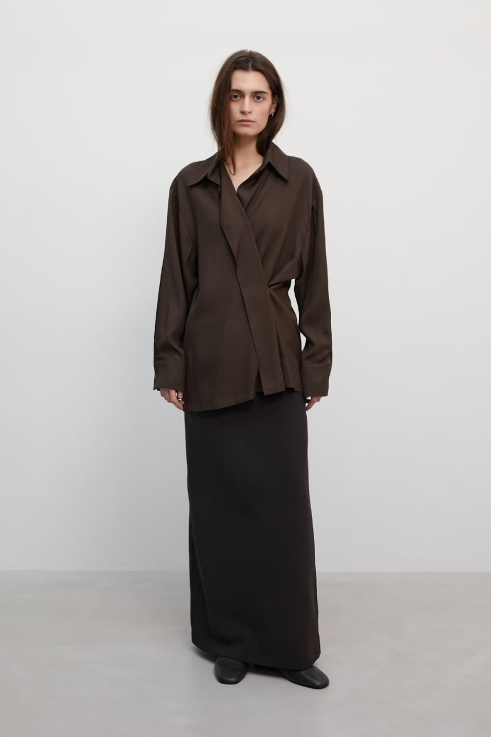 SUAMAR (수아마르) 오픈카라 투웨이 오버핏 셔츠 (새상품) 상품이미지1