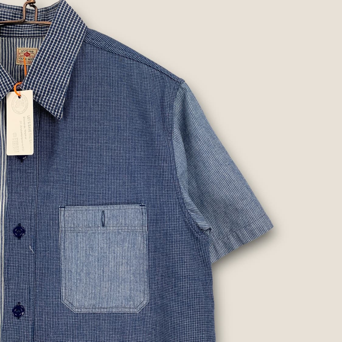 슈가케인 체크패턴 반팔셔츠 상품이미지4