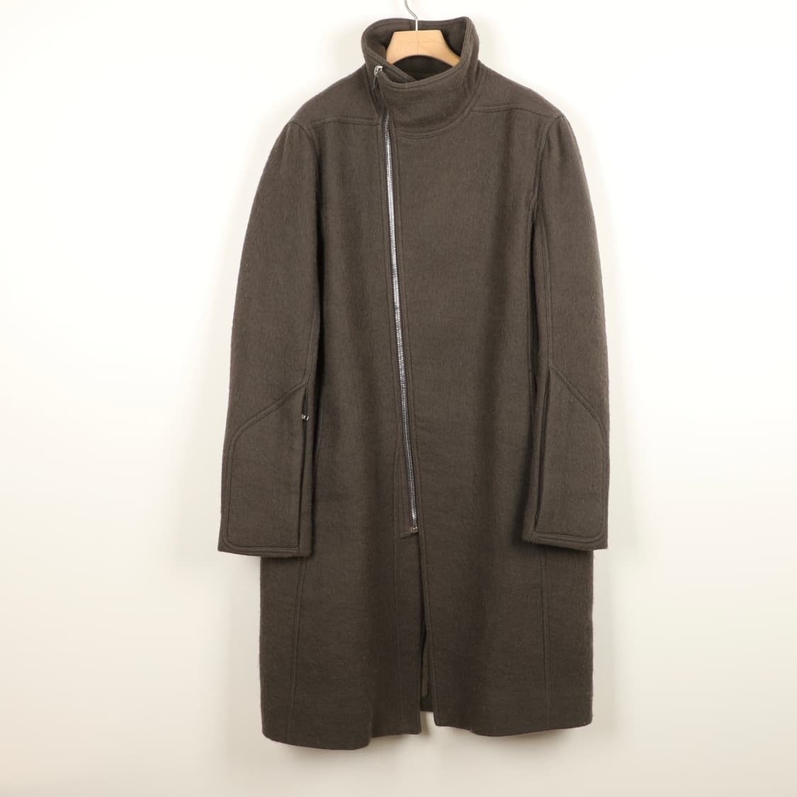 50 / Rick Owens 릭오웬스 몰리노 사선 집업 코트 상품이미지1