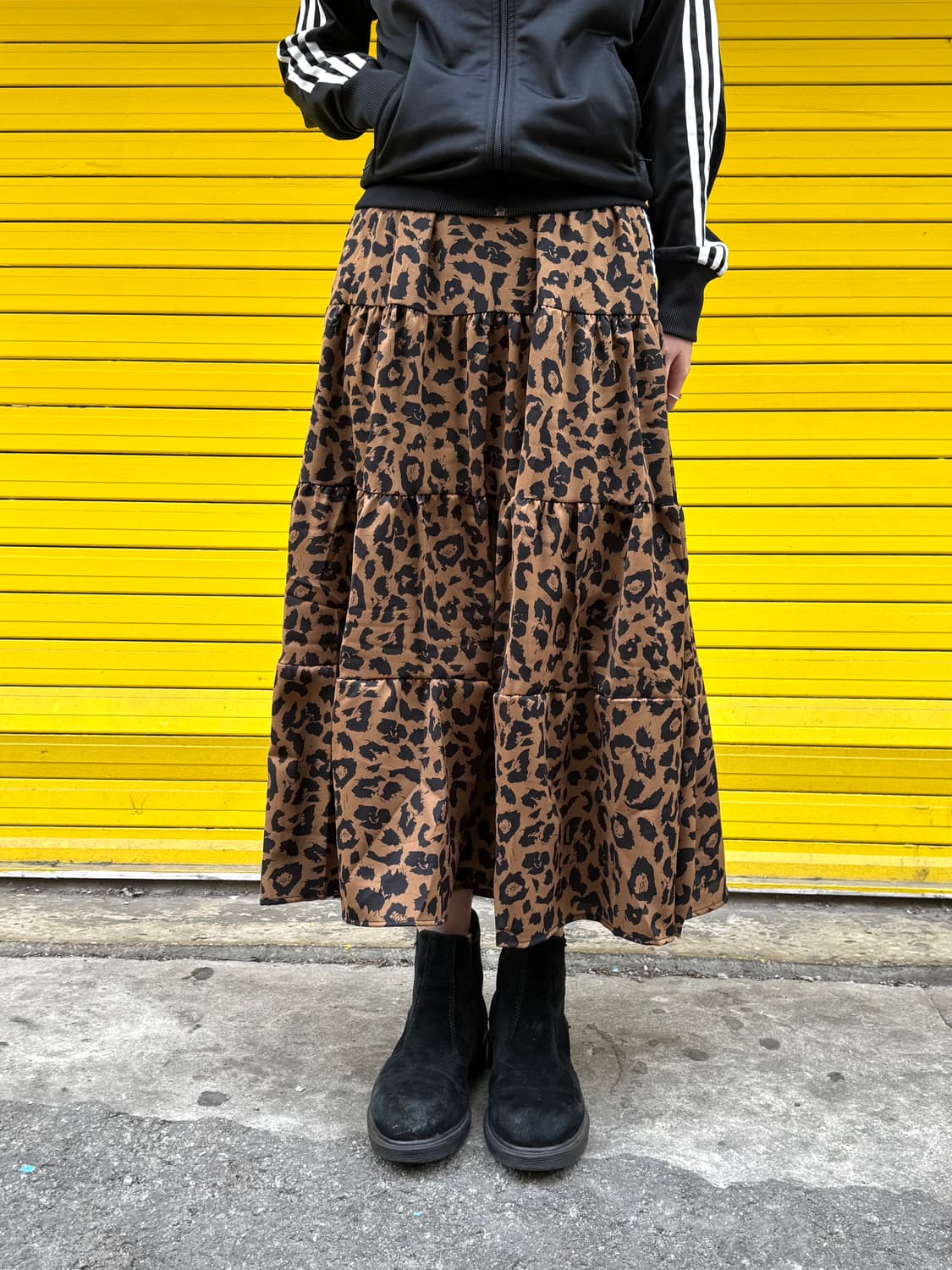 캉캉 플레어 커스텀 스커트 레오파드 상품이미지2