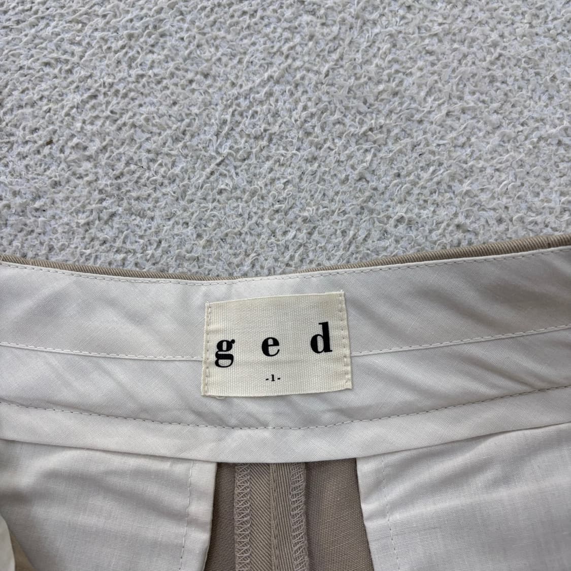 1 게드 여성 베이지 와이드 치노 팬츠 0622E2 상품이미지3