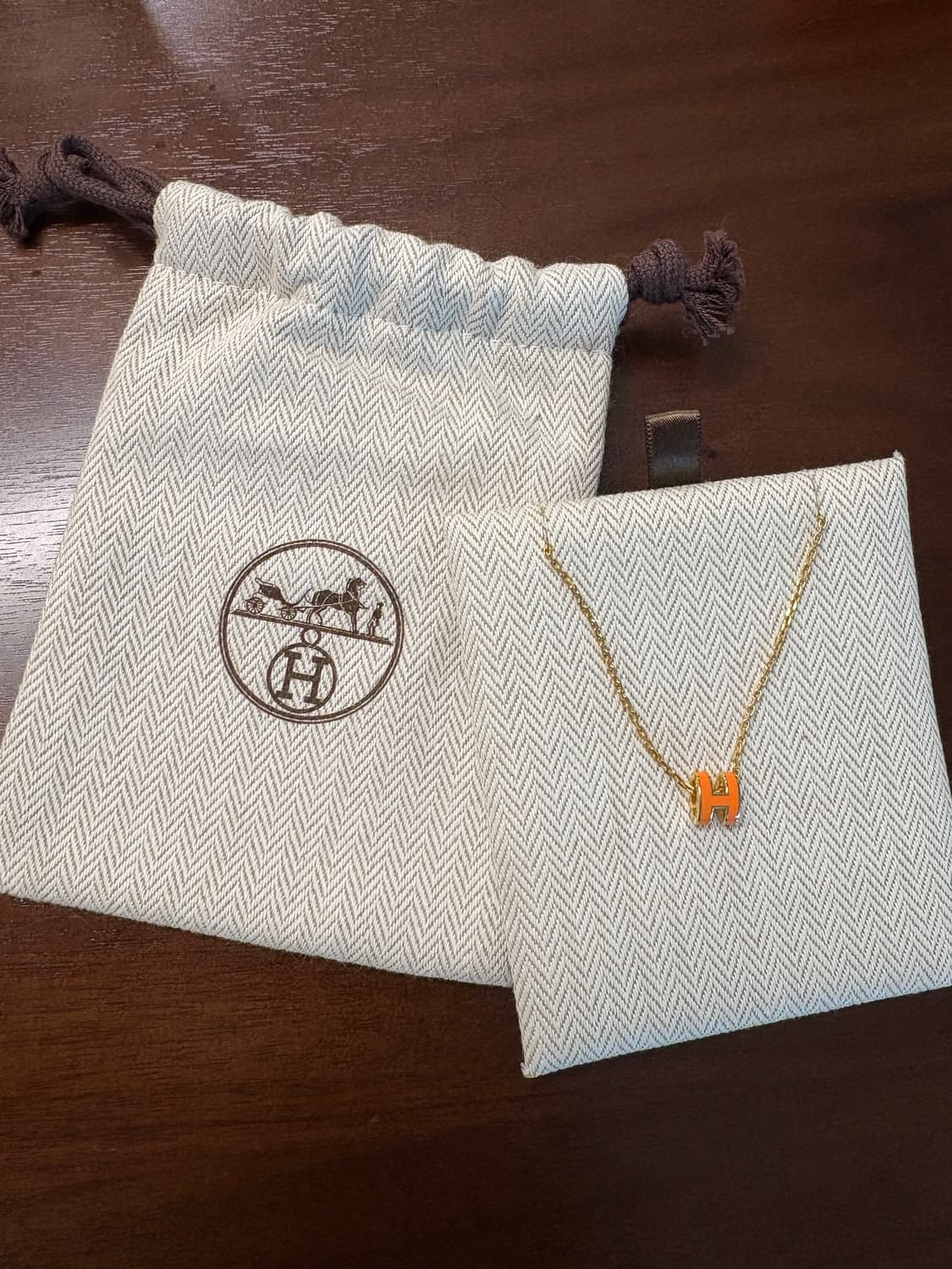 에르메스 팝아슈 펜던트 골드하드웨어&오랑쥬 상품이미지1