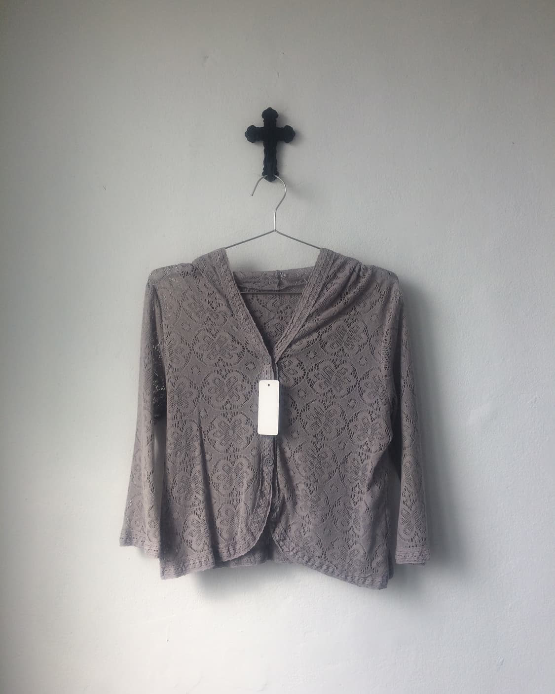 Pattern point hood cardigan 상품이미지2