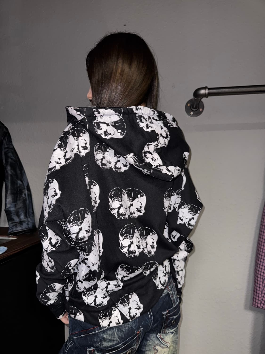 그래드뉴스 스컬 후드집업 상품이미지4