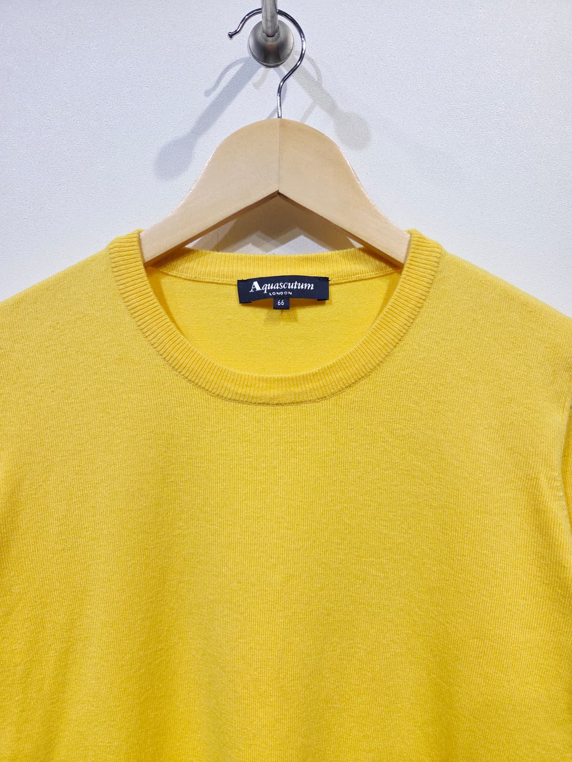 아쿠아스큐텀 런던 실크 혼방 라운드 니트 옐로우 상품이미지3