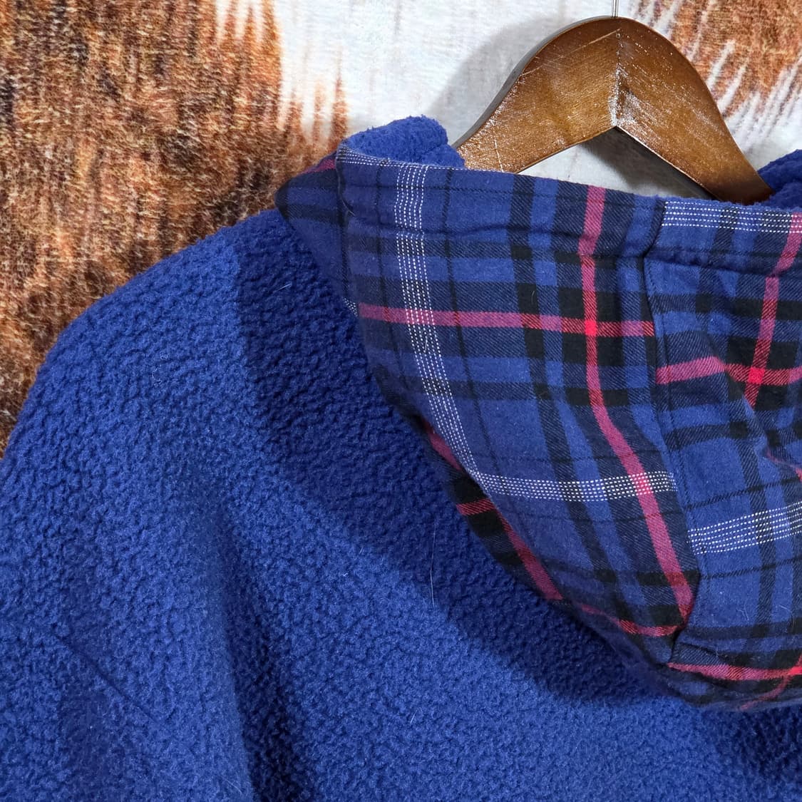 카파 올드스쿨 배색 반집업 후드 후리스 상품이미지6