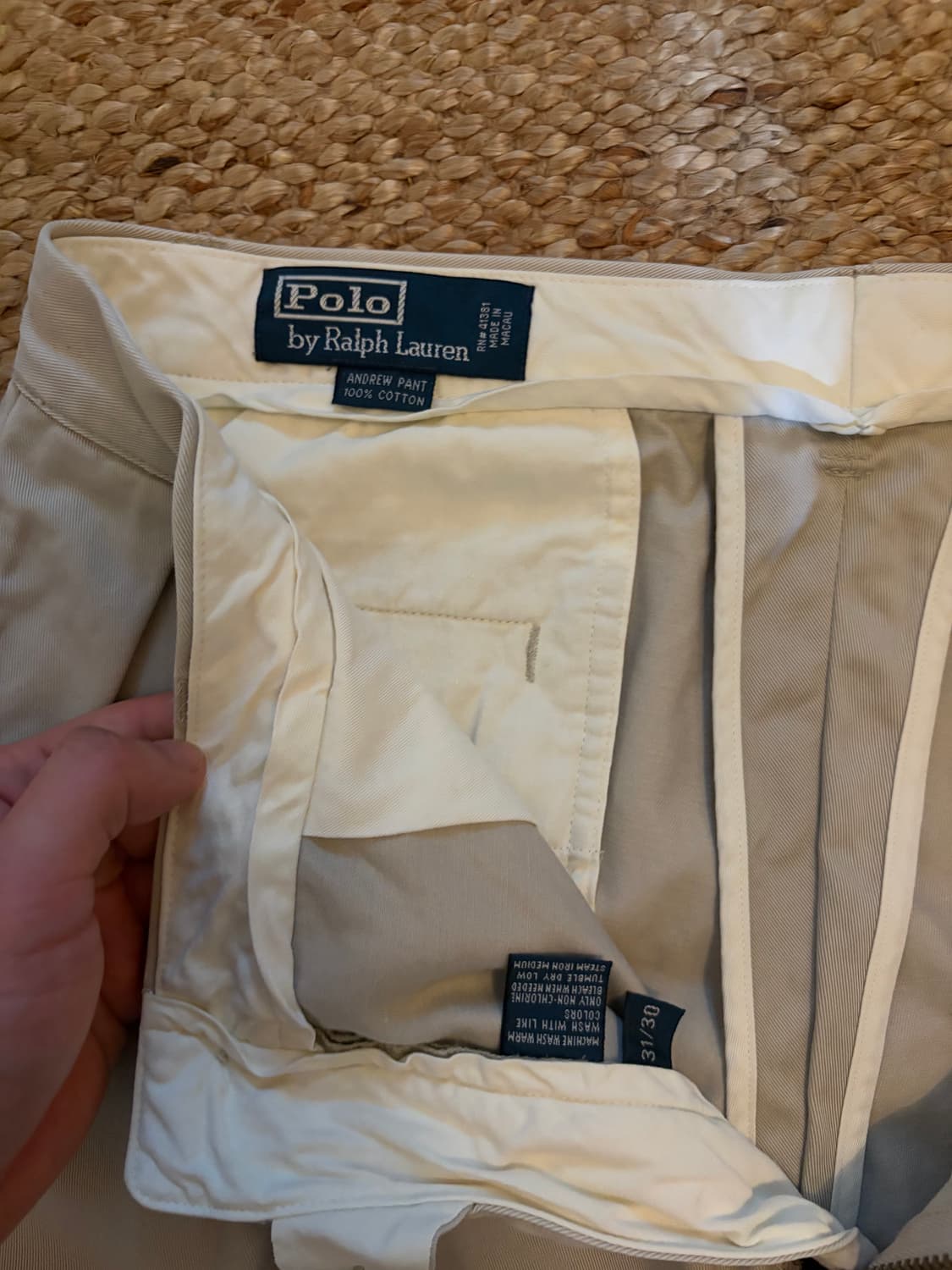 폴로 랄프 로렌 앤드류 치노 팬츠 아이보리 31/30 상품이미지4