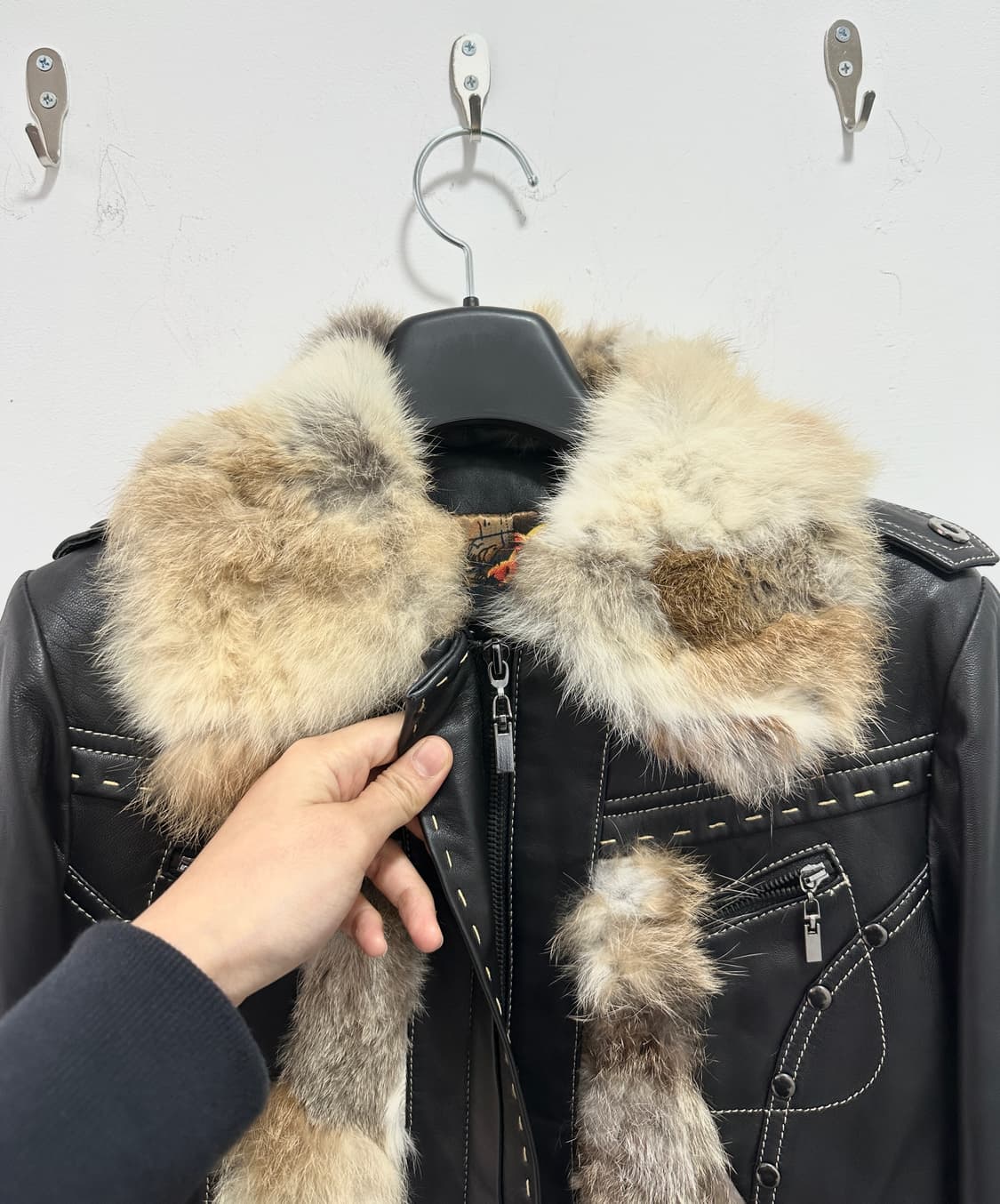 Guidicelli lambs leather fur trimming  상품이미지8