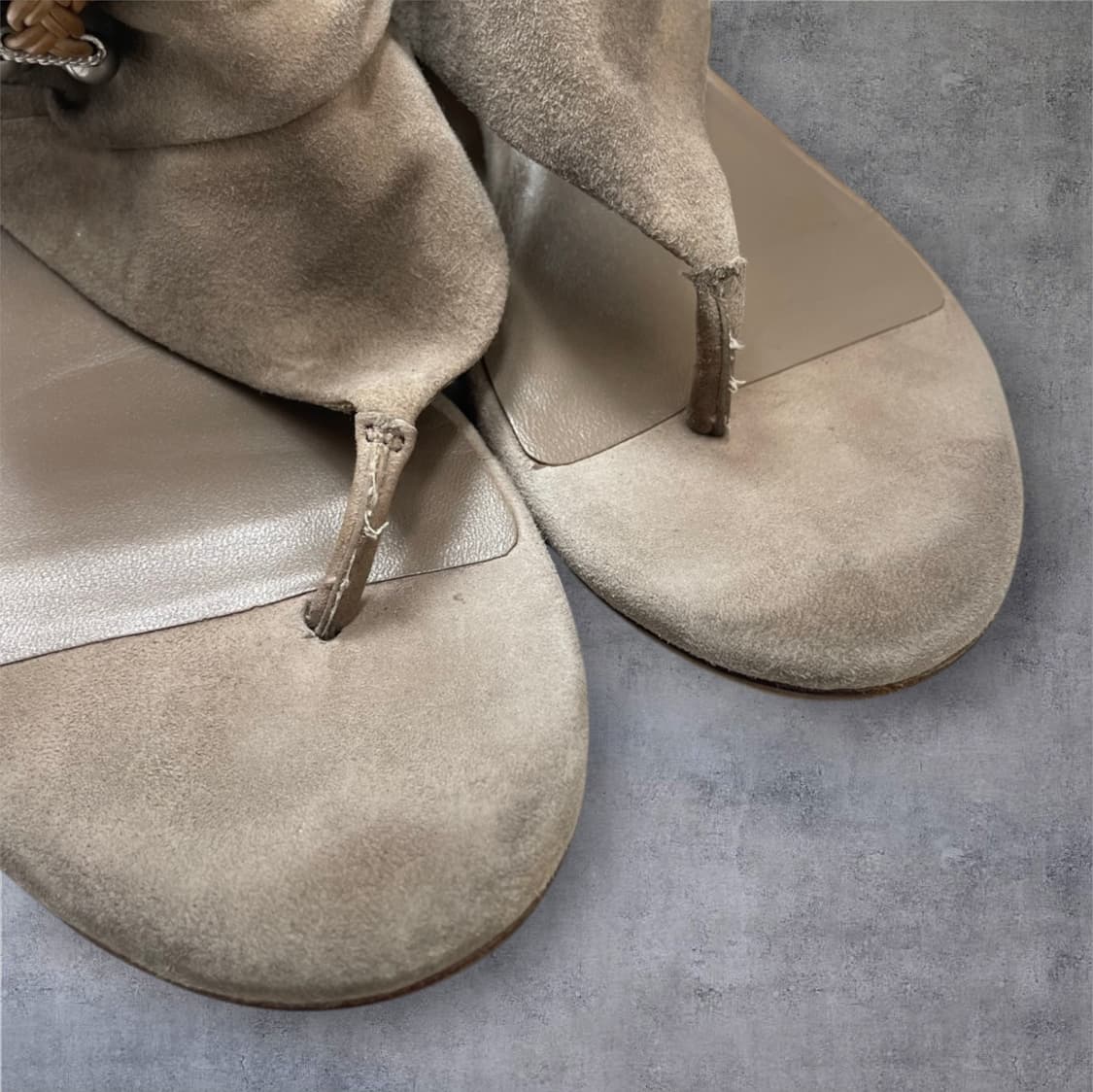 아쉬 Ash 스웨이드 보헤미안 앵클 샌들 230 상품이미지5