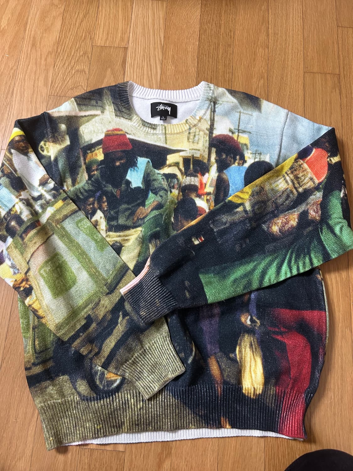 정품중고 스투시 피터 토쉬 스웨터 L 상품이미지1