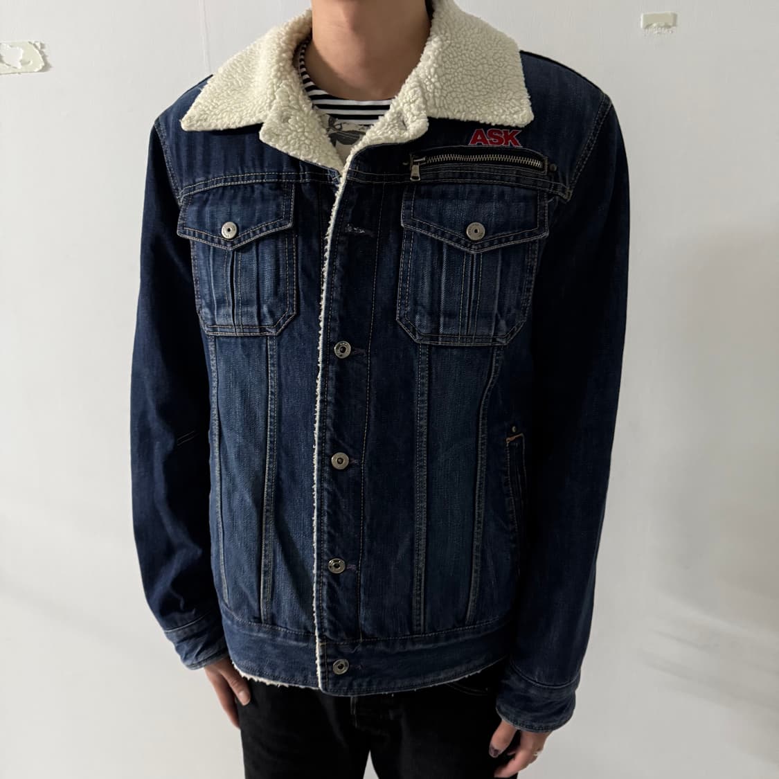 ASK 잉글랜드 데님 쉐르파 자켓  상품이미지4