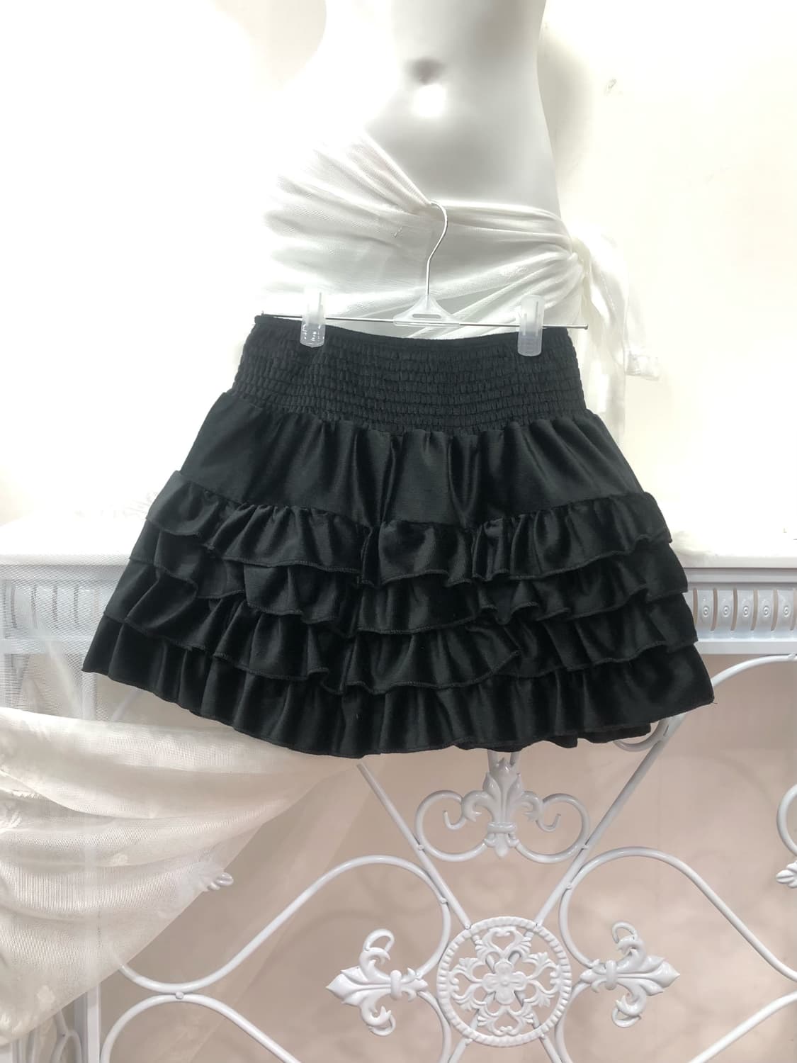 black velvet cancan skirt 상품이미지1