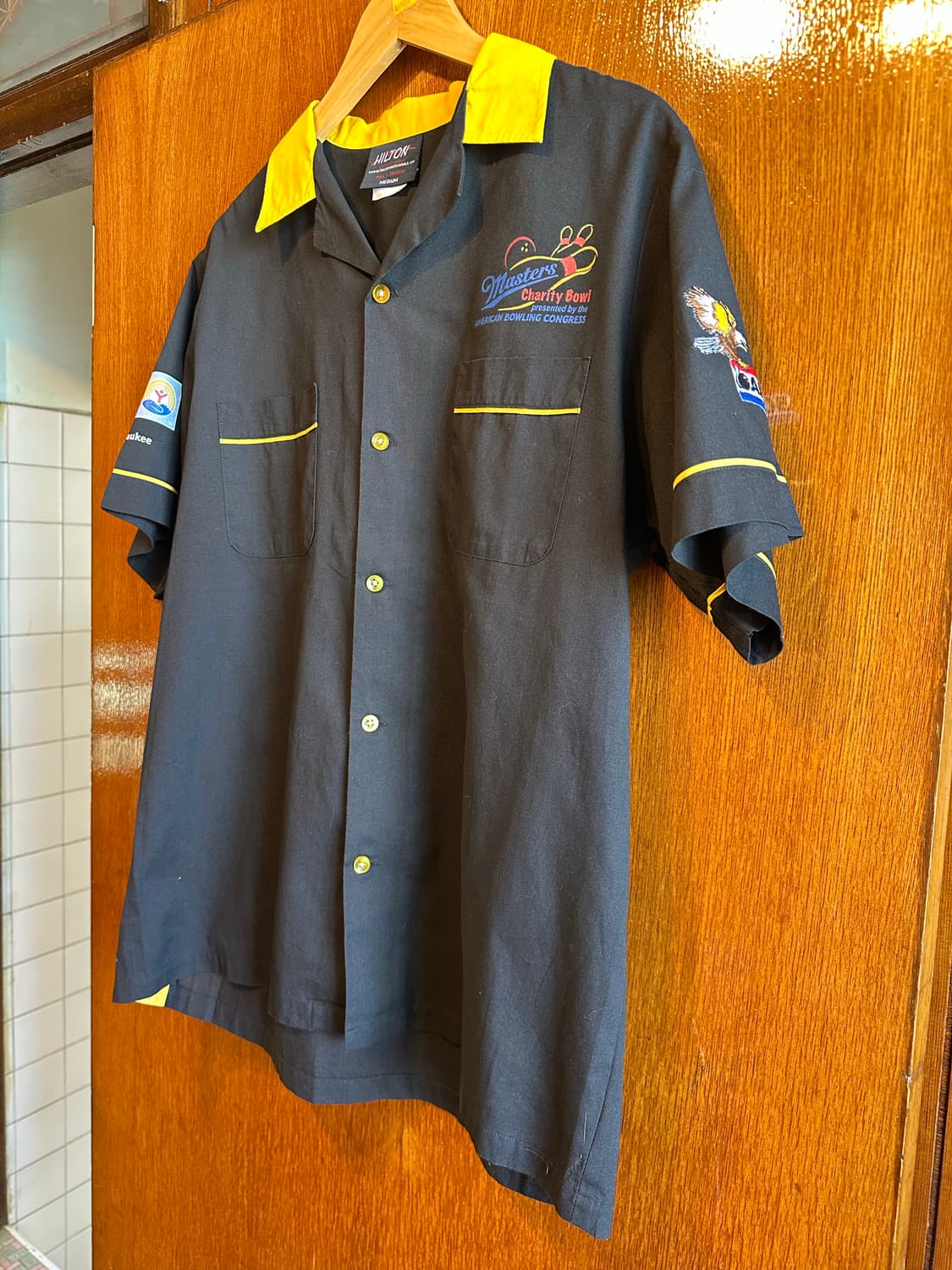 빈티지 힐튼 볼링셔츠 M 상품이미지8