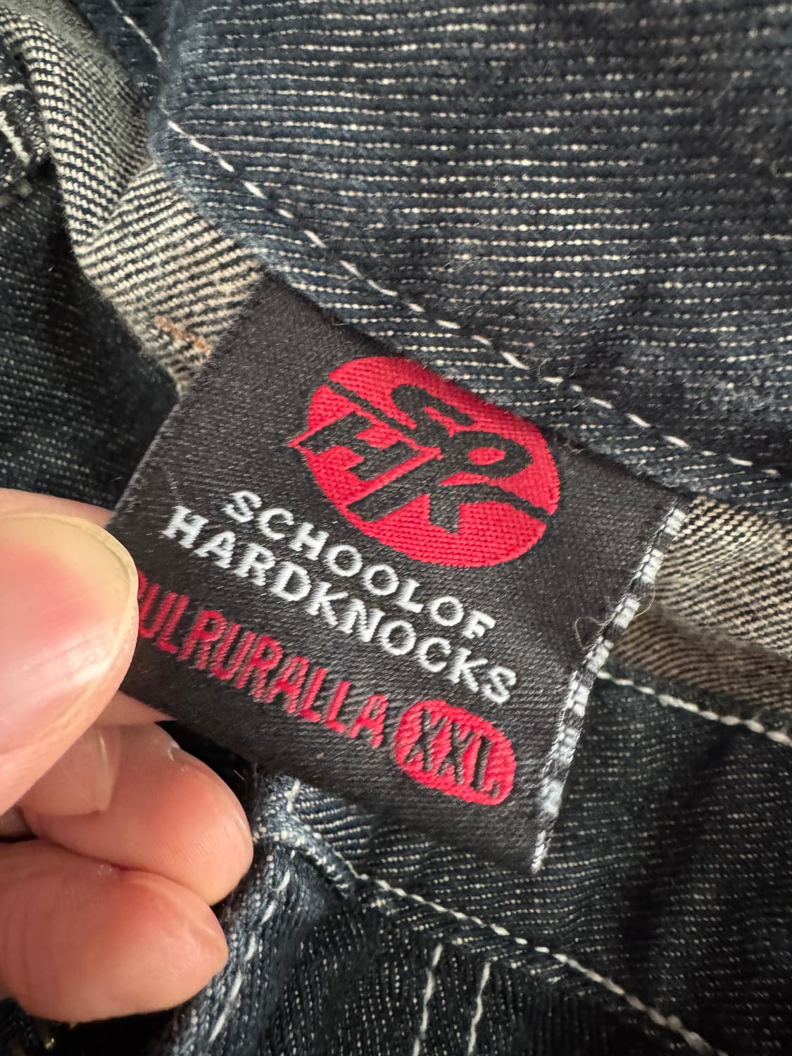 스쿨오브하드녹스 올드스쿨 펑키 y2k 데님팬츠 상품이미지3
