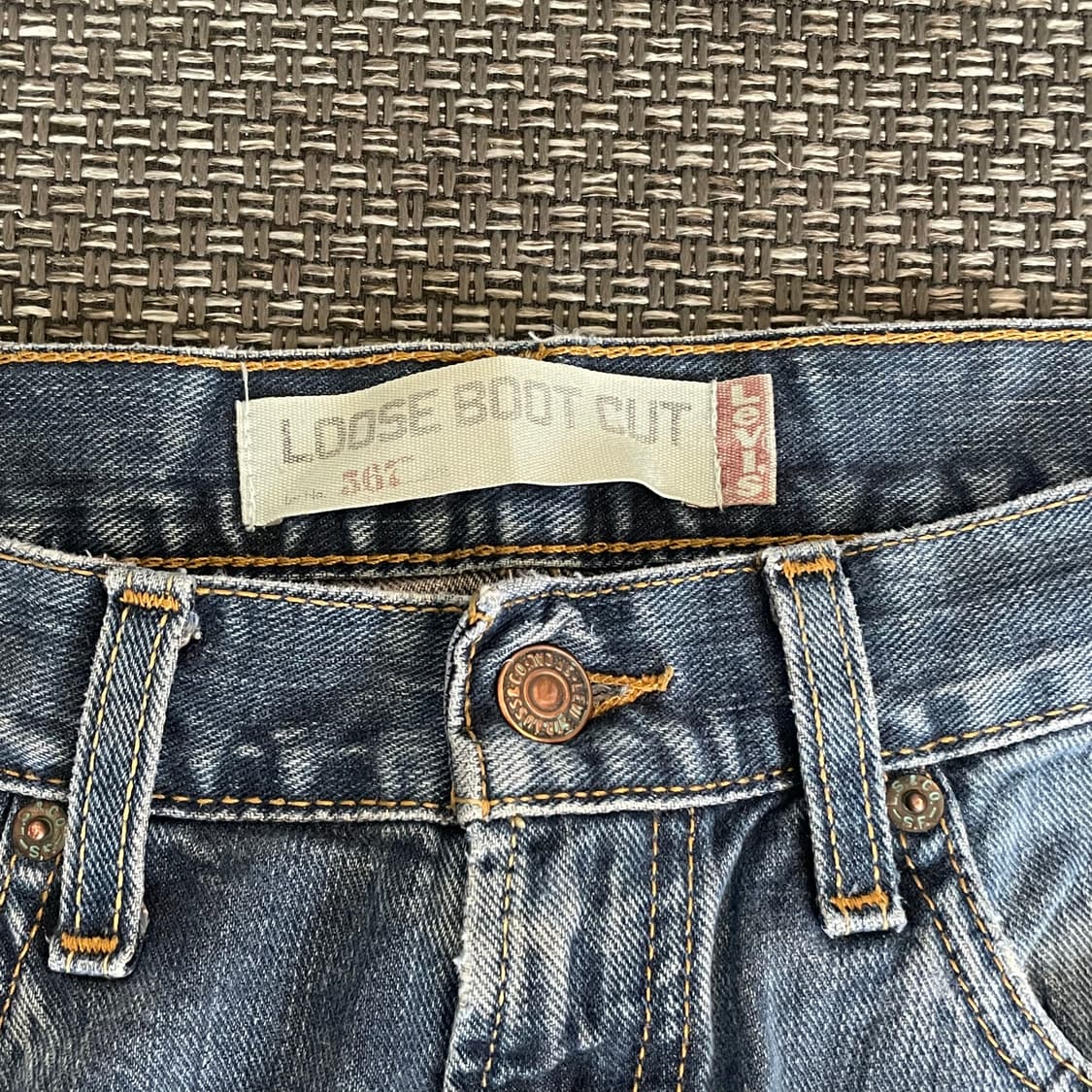 (32) 리바이스 567 32x34 루즈 부츠컷 중청 데님팬츠 상품이미지4