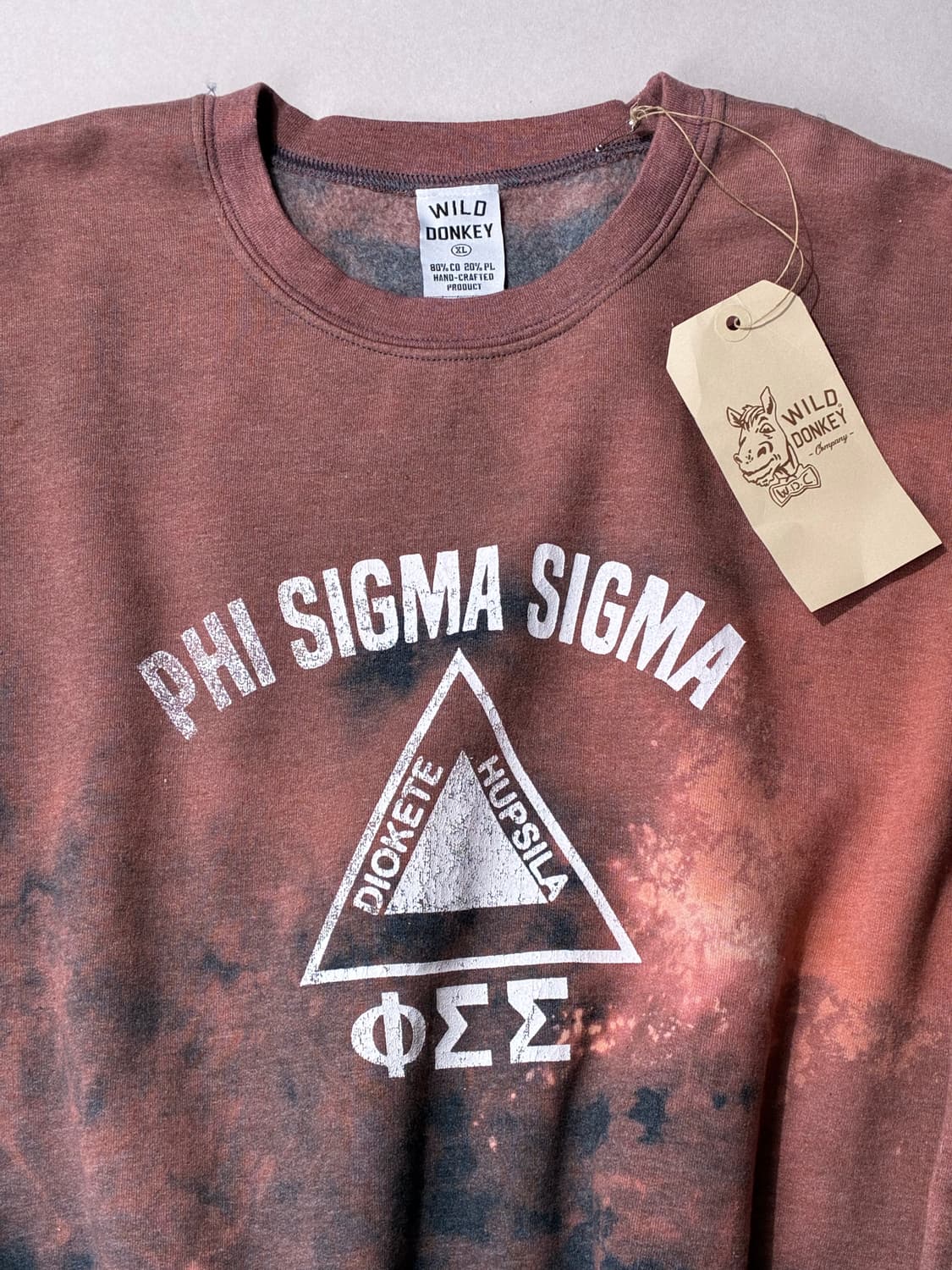 와일드동키 시그마 타이다이 크루넥 스웻 셔츠 XL사이즈 상품이미지2