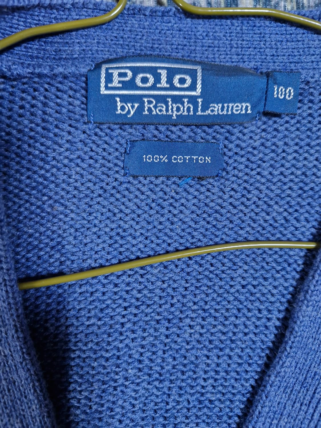 폴로 랄프로렌 코튼 가디건 블루 100 상품이미지2