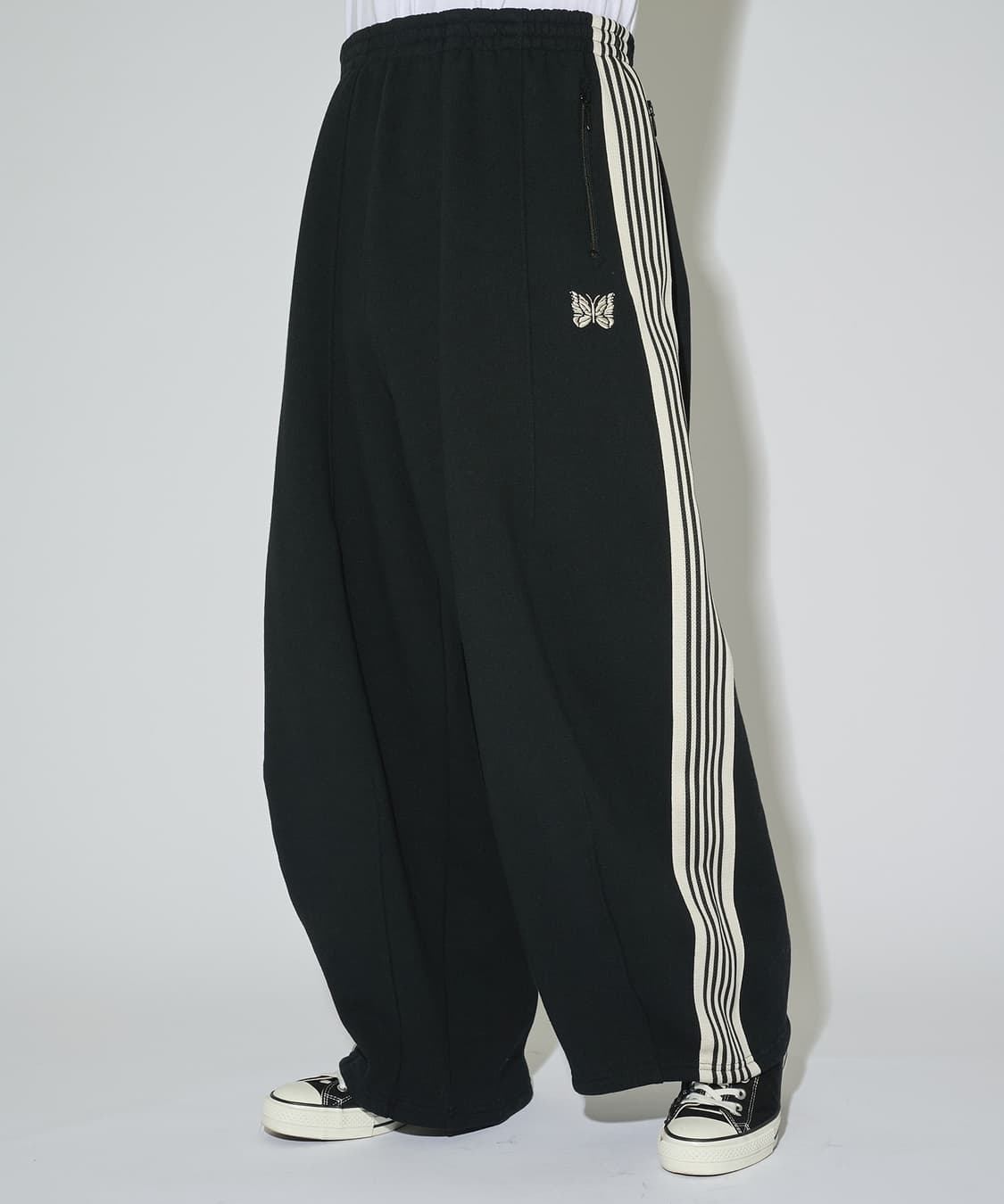 needles x studious H.D. 코튼 저지 트랙 팬츠 블랙 M 상품이미지3
