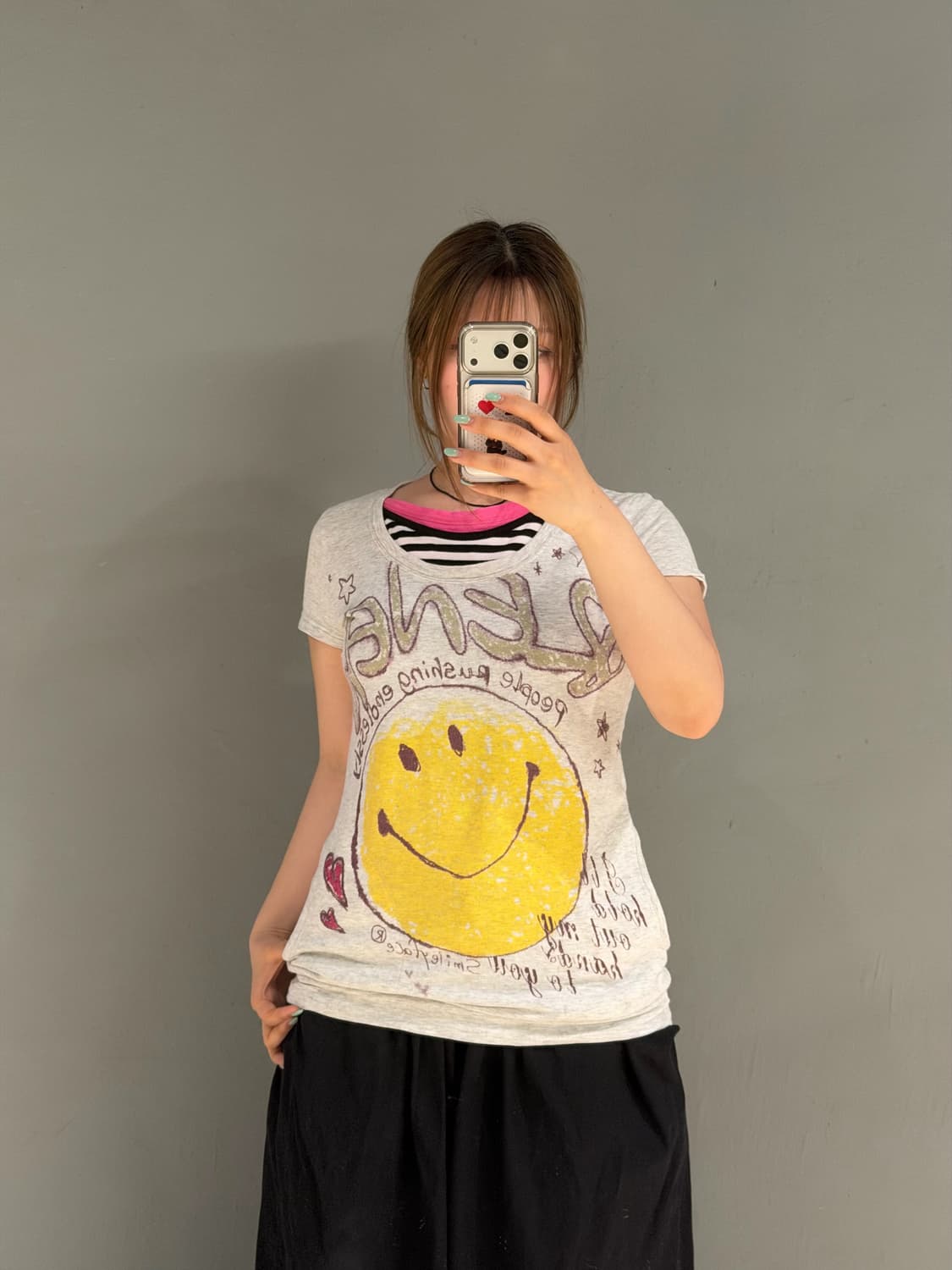 3-layered smile point printing tee 상품이미지2