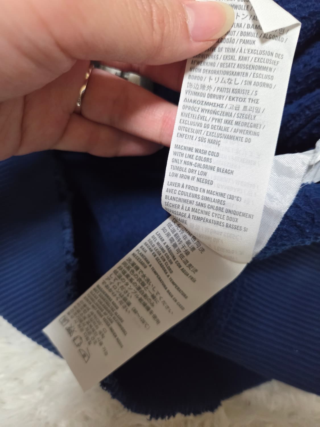 아베크롬비 딥블루 빅로고 후드집업 S 상품이미지3