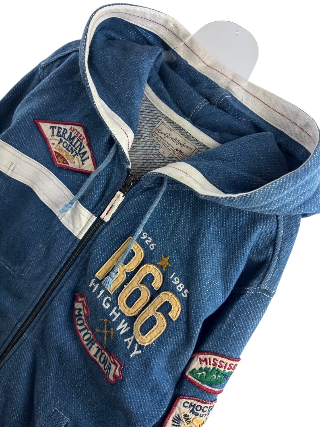 아비렉스 모터투어 패치 블루 후드집업1291 상품이미지3