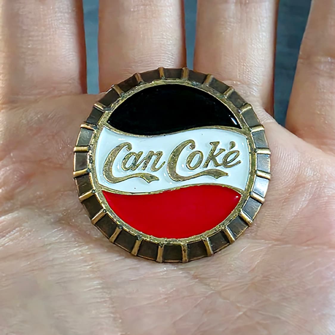 Can Coke 브로치 남자 여자 엔틱 빈티지 명품 병뚜껑 콜라 상품이미지5