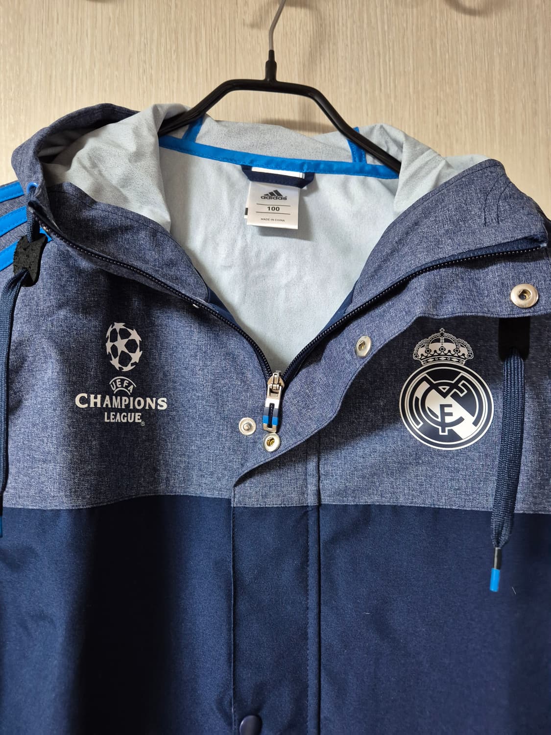아디다스 레알마드리스 바람막이 하프집업 자켓 100 상품이미지4
