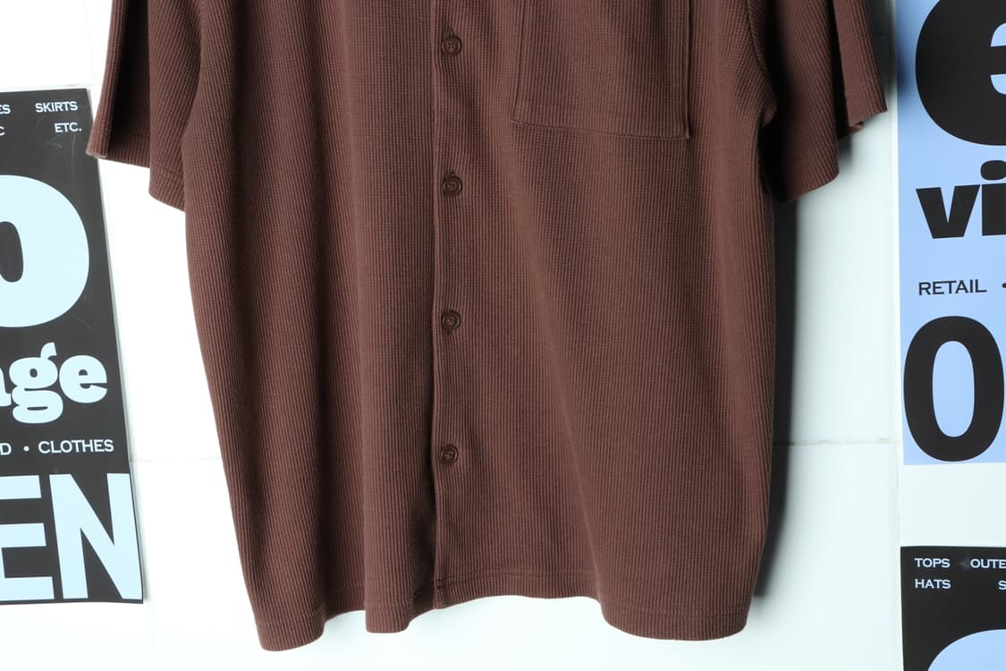 (2XL) 에이치앤엠 반팔 카라 티셔츠 브라운 와플 박시-H31888 상품이미지4